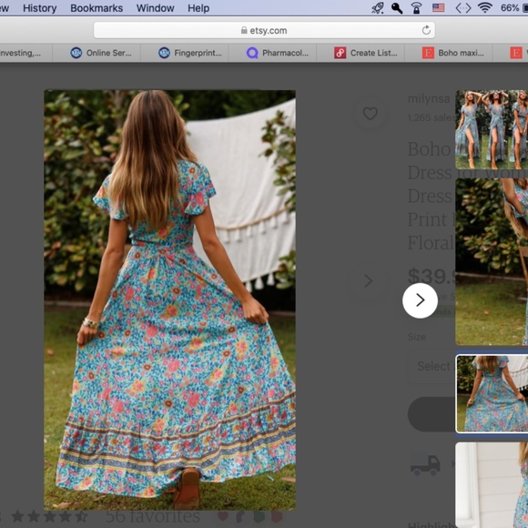 Boho Summer Dress - Picture 2 of 3